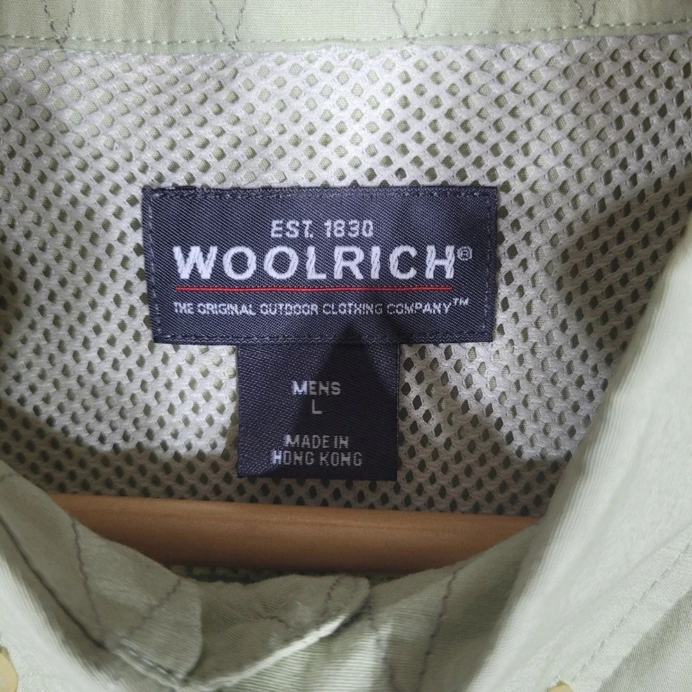 Vintage Woolrich Button Down Mens L Clover 761 Outdoor Fishing Vented Shirt - Picture 3 of 9